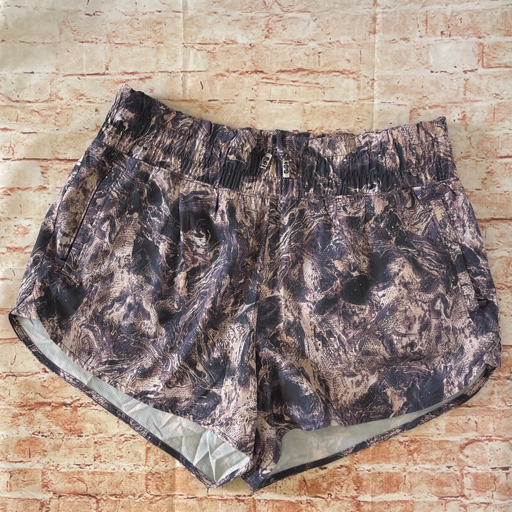Women's Purple Digital Print Camouflage Running Shorts